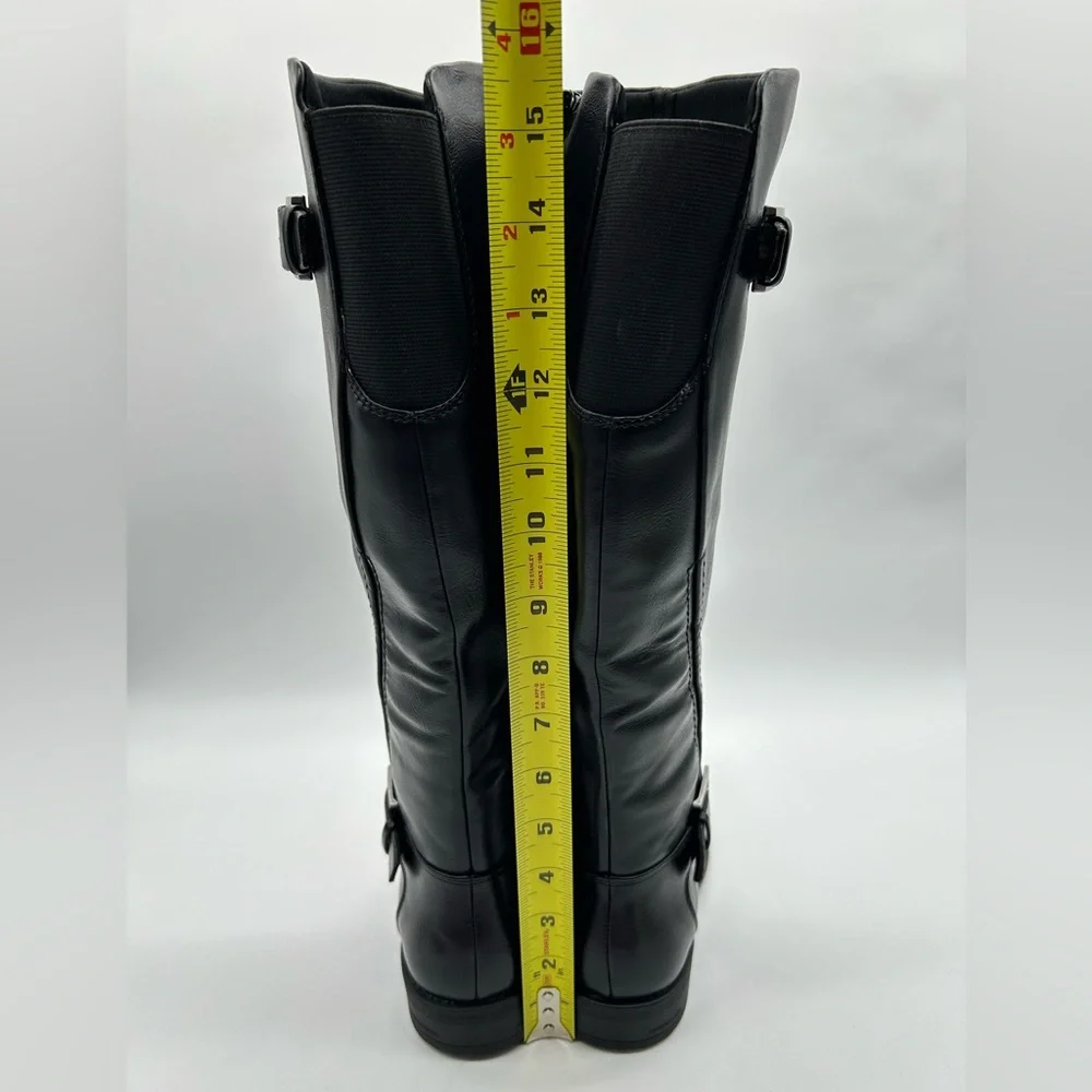 Baretraps Carmen Black Knee-High Boots | Size 8 | Vegan Leather | New With Box